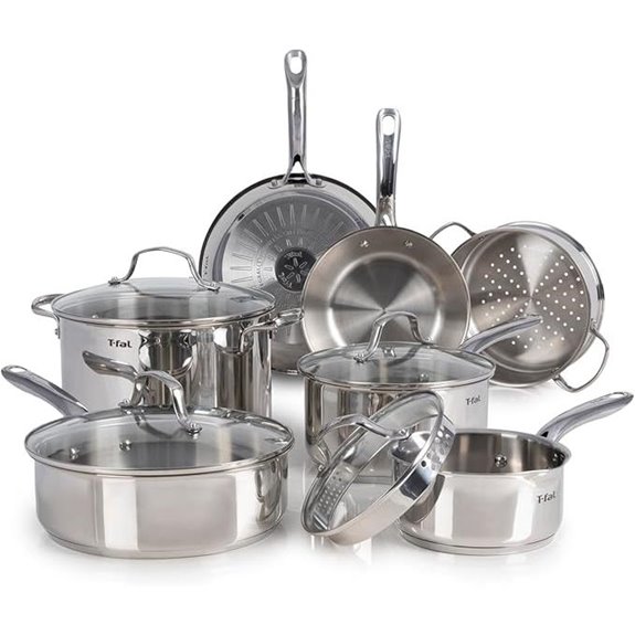 eleven piece stainless cookware