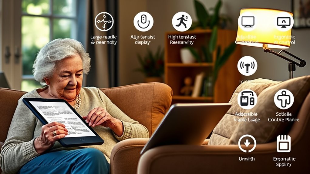 essential features for senior readers