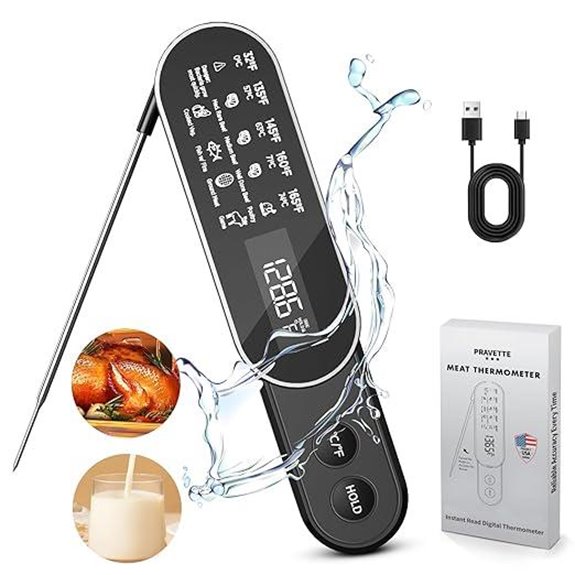 3X Faster Wireless Meat Thermometer with Rotation Display