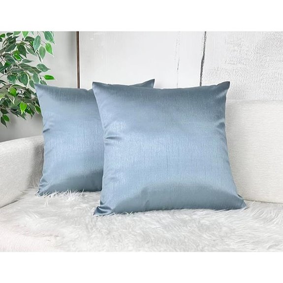 Aiking Faux Silk Square Throw Pillow Cover (Set of 2)