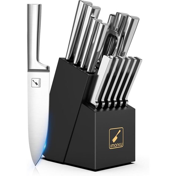 imarku 15PCS Kitchen Knife Set with Block