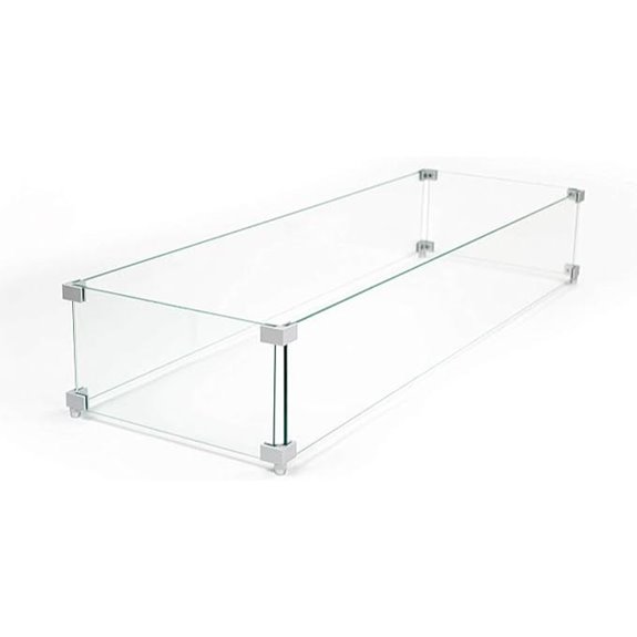 AMS Fireplace Fire Pit Wind Guard (43x13)