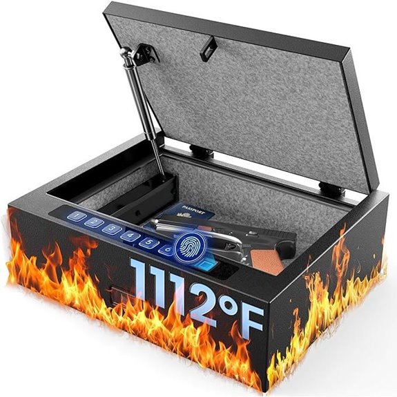 Fire-Resistant Gun Safe with Biometric & Digital Keypad