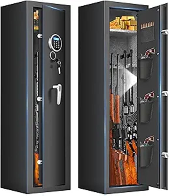 Fireproof Gun Safe with Digital Lock and Pistol Rack