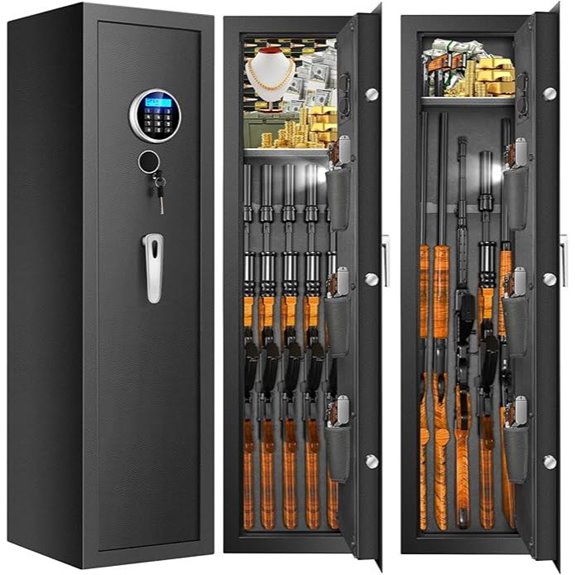 Fireproof Gun Safe with Pistol Pockets and Digital Screen