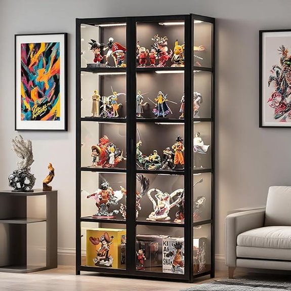 5-Tier Acrylic Display Cabinet for Figures and Collectibles