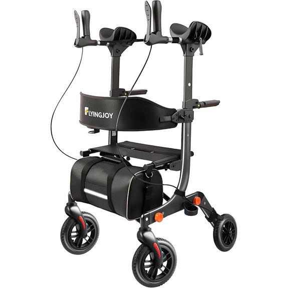 All-Terrain Foldable Rollator Walker with Seat & Cane Holders