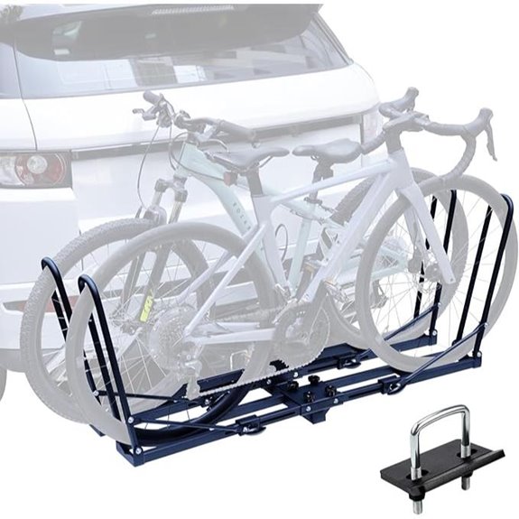 foldable two bike hitch rack
