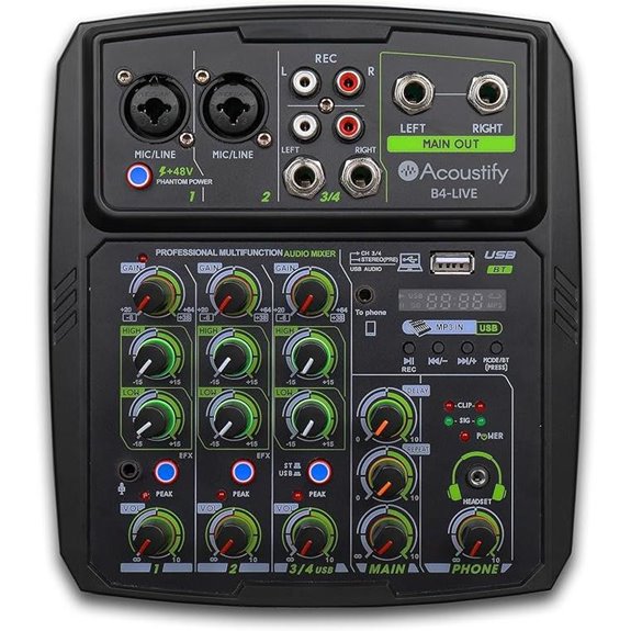 B4-Live 4-Channel DJ Mixer with Bluetooth & USB