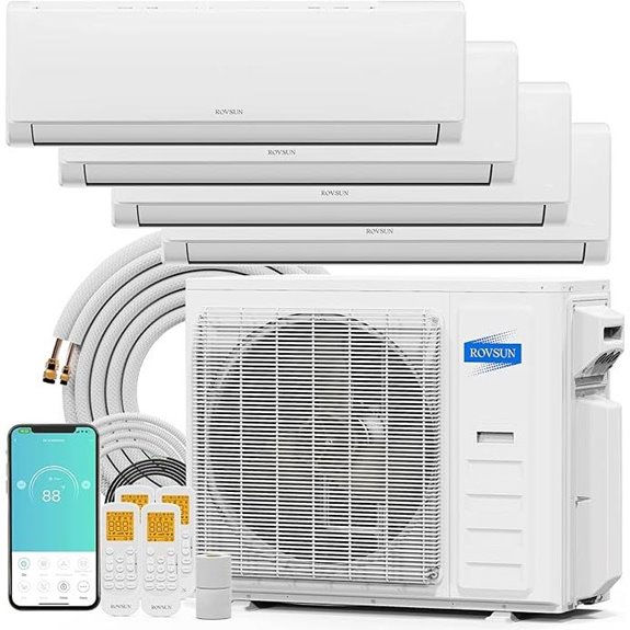ROVSUN 4-Zone 35,000 BTU WiFi Mini Split AC