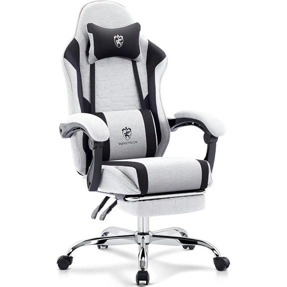 Ergonomic Gaming Chair with Footrest and Lumbar Support