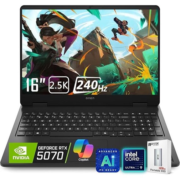 HP OMEN 16 Gaming Laptop with RTX 5070 and 16GB RAM