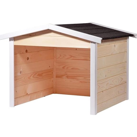 Robotic Lawnmower Garage in Wood 87x80x70 cm