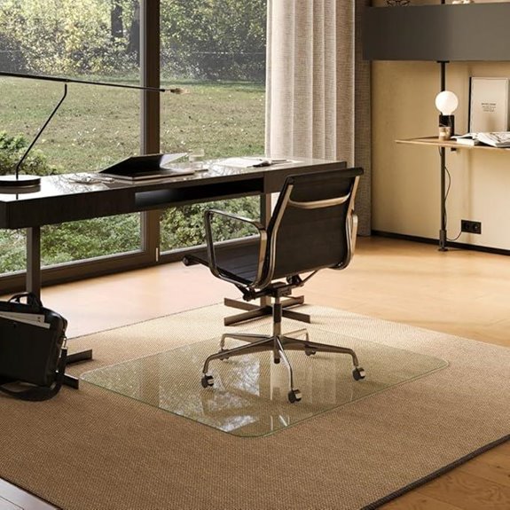 Office Desk Glass Chair Mat (36 x 48)