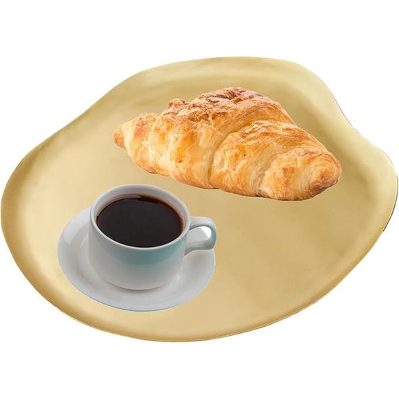 Brass Gold Serving Platter Tray for Decor and Food