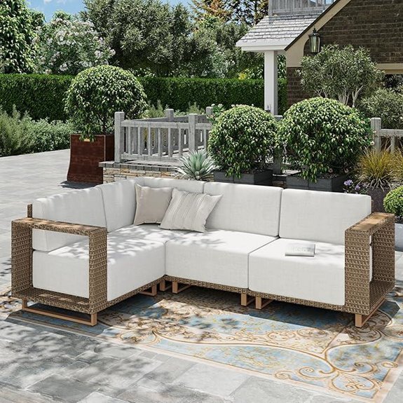 HERA'S HOUSE 4-Piece Outdoor Rattan Furniture Set