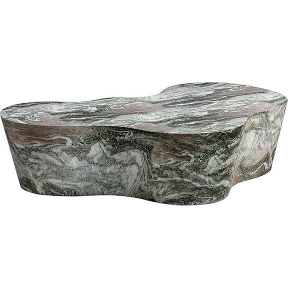 Slab Grey/Blush Faux Marble Coffee Table
