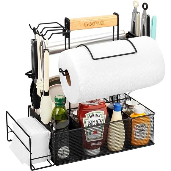 Geesta Grill Caddy with Tools & Condiment Storage