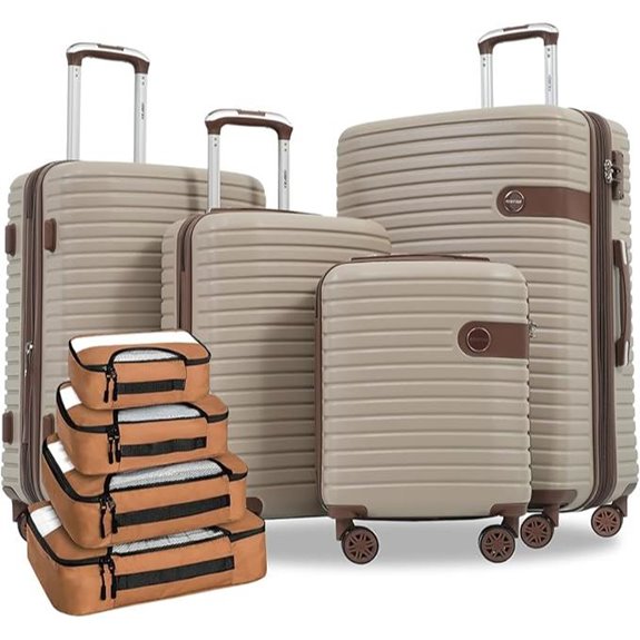Merax 4-Piece Hard Shell Luggage Set with TSA