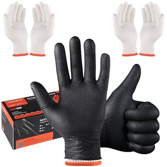 BBQ Heat-Resistant Nitrile Gloves with Cotton Liners