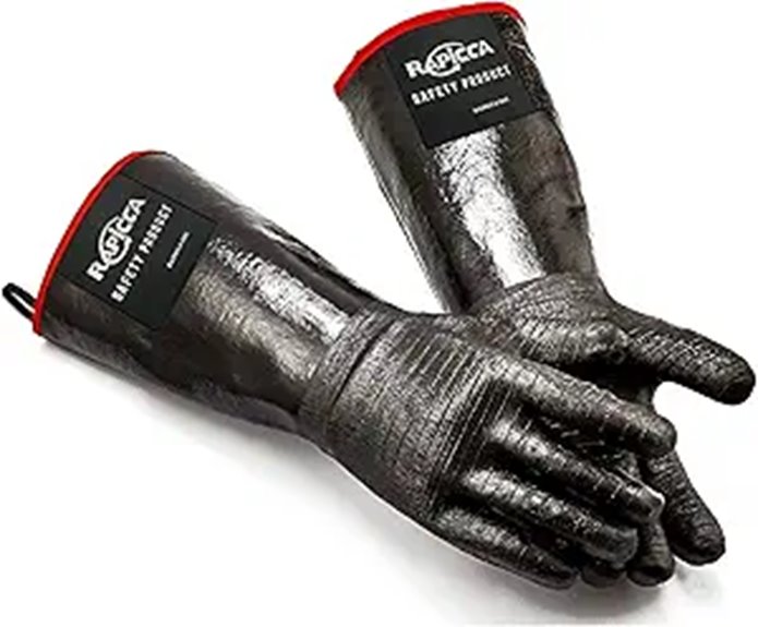 RAPICCA Heat-Resistant BBQ Grill Gloves Waterproof