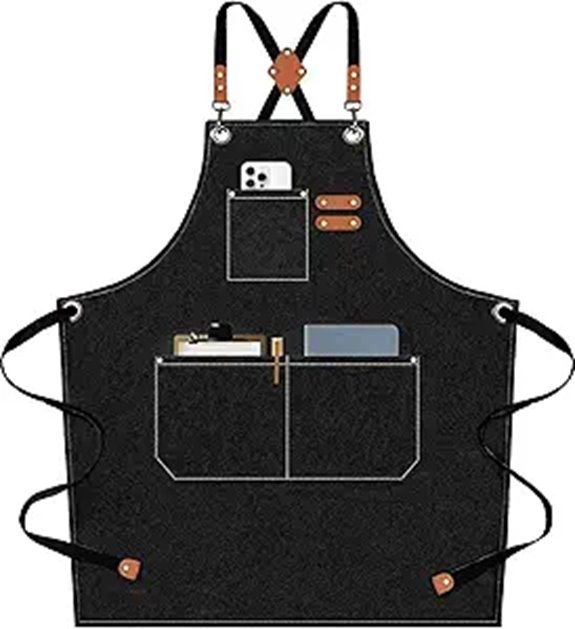 AFUN Heavy Duty Adjustable Chef Apron with Pockets