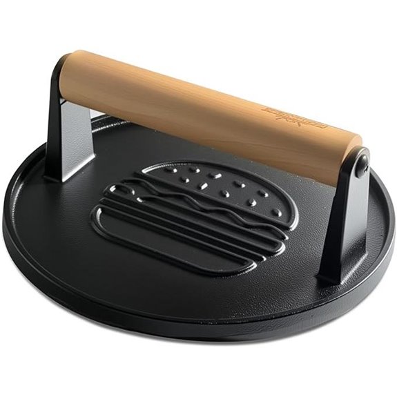 Cast Iron Smash Burger Press for Grilling and BBQ