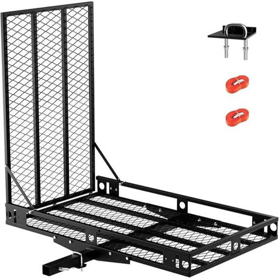 Goplus Heavy Duty Hitch Cargo Carrier with Ramp