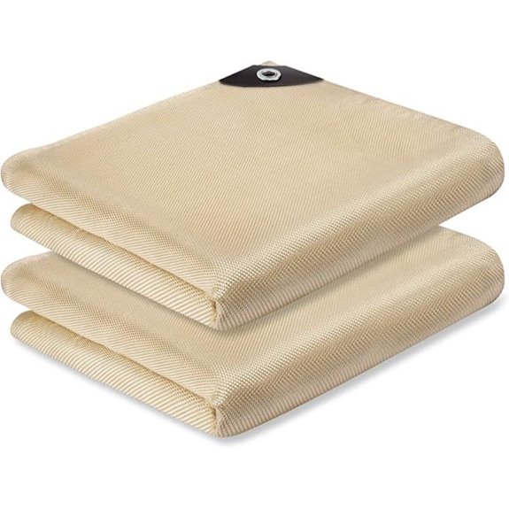 Kanhiro 2 Pack Welding Blankets 4x6 ft Heat Resistant