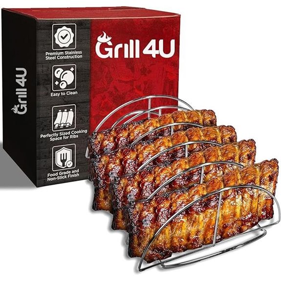 Heavy Duty 16 Non-Stick Rib Rack for Smoking