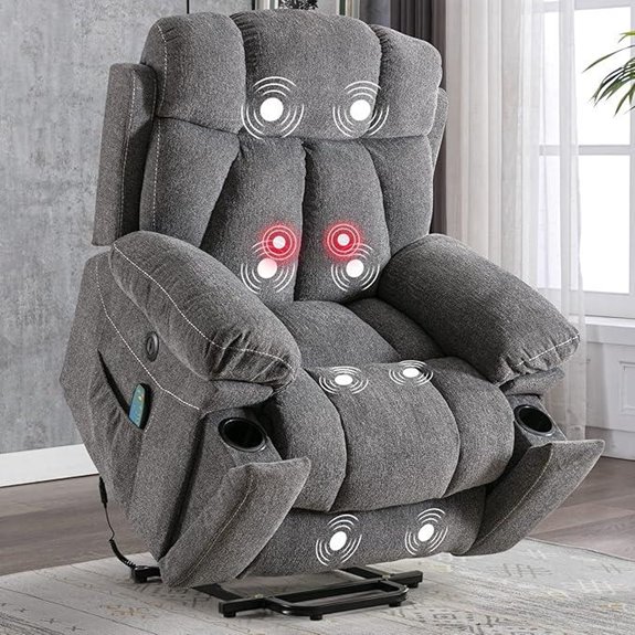 CANMOV Heavy Duty Power Recliner with Massage