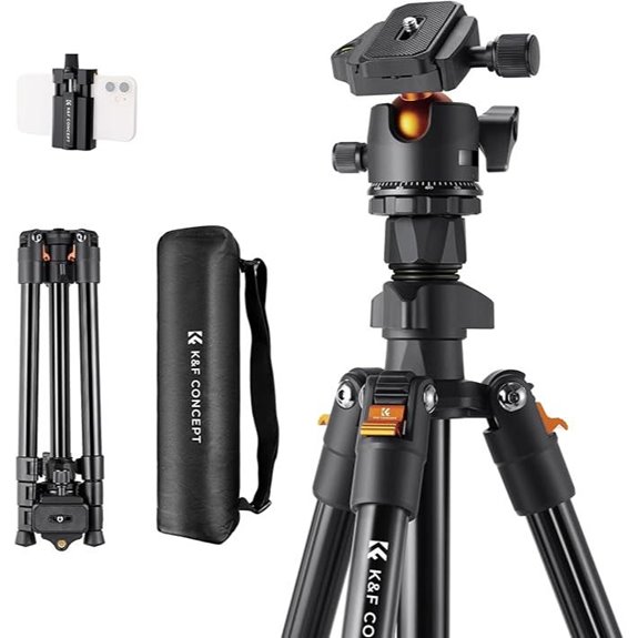 K&F Concept 64-inch Travel Camera Tripod with Ball Head