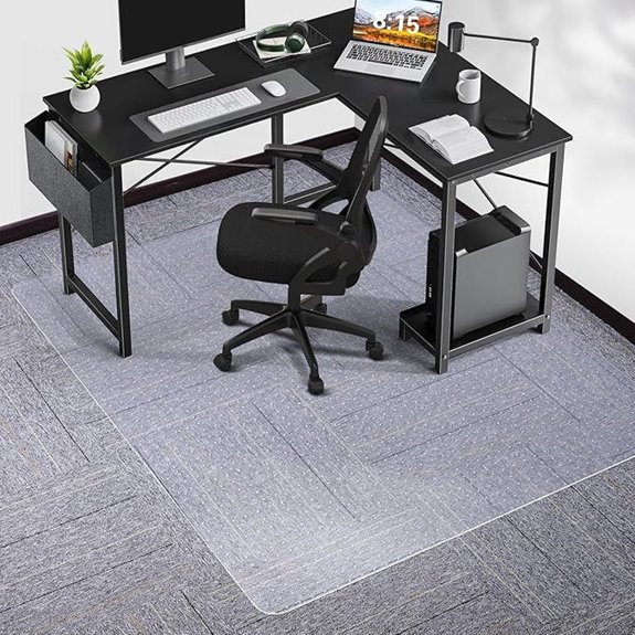 SALLOUS Carpet Office Chair Mat Heavy Duty Vinyl