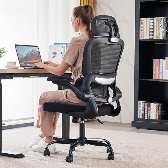 Ergonomic Mesh Office Chair with Wheels High Back