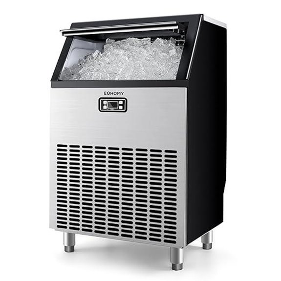 EUHOMY Commercial Ice Maker 200lbs/Day Stainless Steel