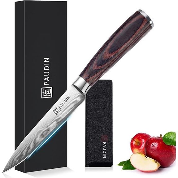 PAUDIN 5-Inch High Carbon Steel Utility Knife