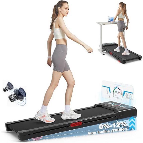 incline walking pad treadmill