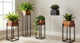 indoor planter stands carpet safe