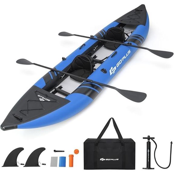 Goplus Inflatable 2-Person Kayak Set with Accessories