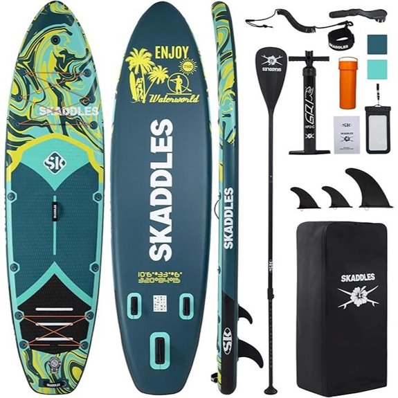 inflatable paddleboard with accessories