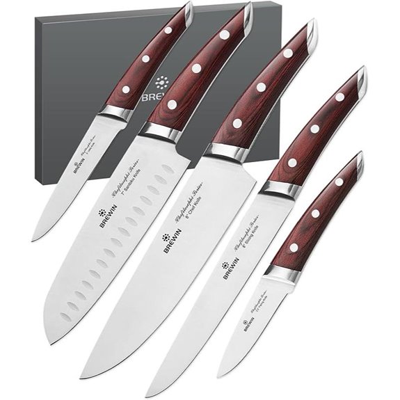 Brewin CHEFILOSOPHI Japanese Chef Knife Set (5 PCS)