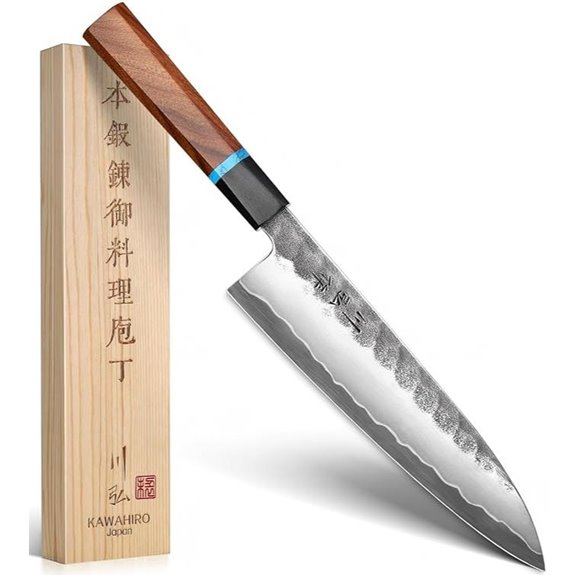 KAWAHIRO Japanese VG10 Chef Knife with Wood Box
