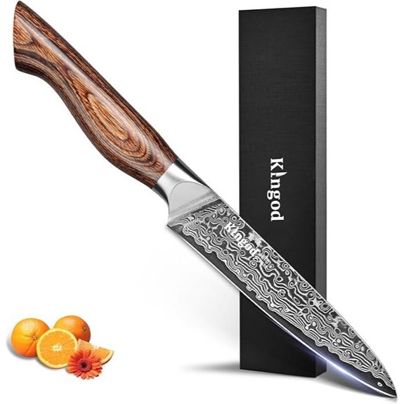 5-Inch Japanese VG10 Kitchen Knife with Wood Handle