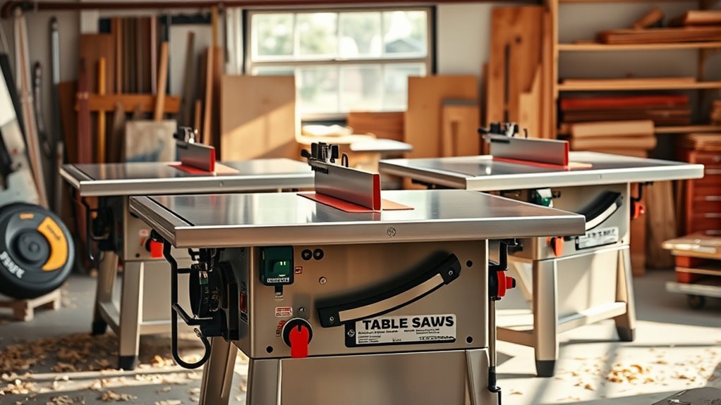 key factors for table saws