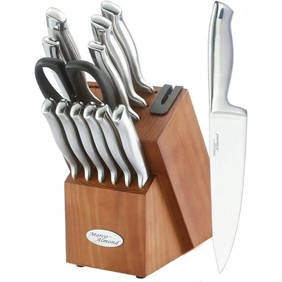 Marco Almond Knife Block Set with Built-in Sharpener