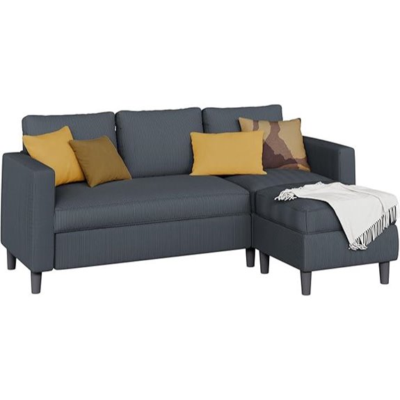Shintenchi Small L-Shaped Sofa with Ottoman