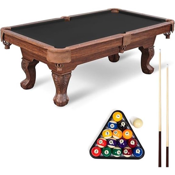 large 87 inch billiard table