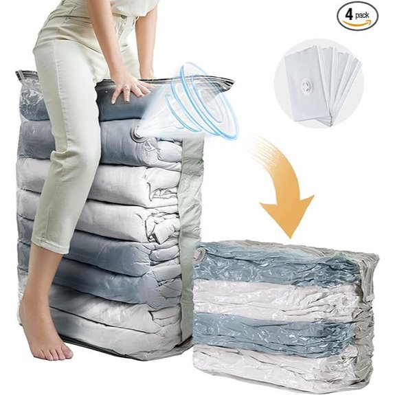 TAILI 4 Pack Jumbo Vacuum Storage Bags
