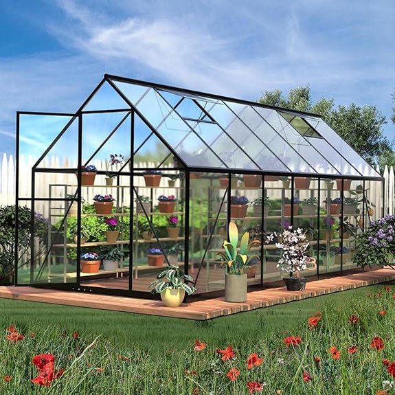 HOOYEAH 6x14 FT Greenhouse Kit with Vent