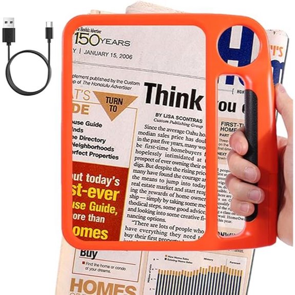 Full-Page Magnifying Glass with LED Lights